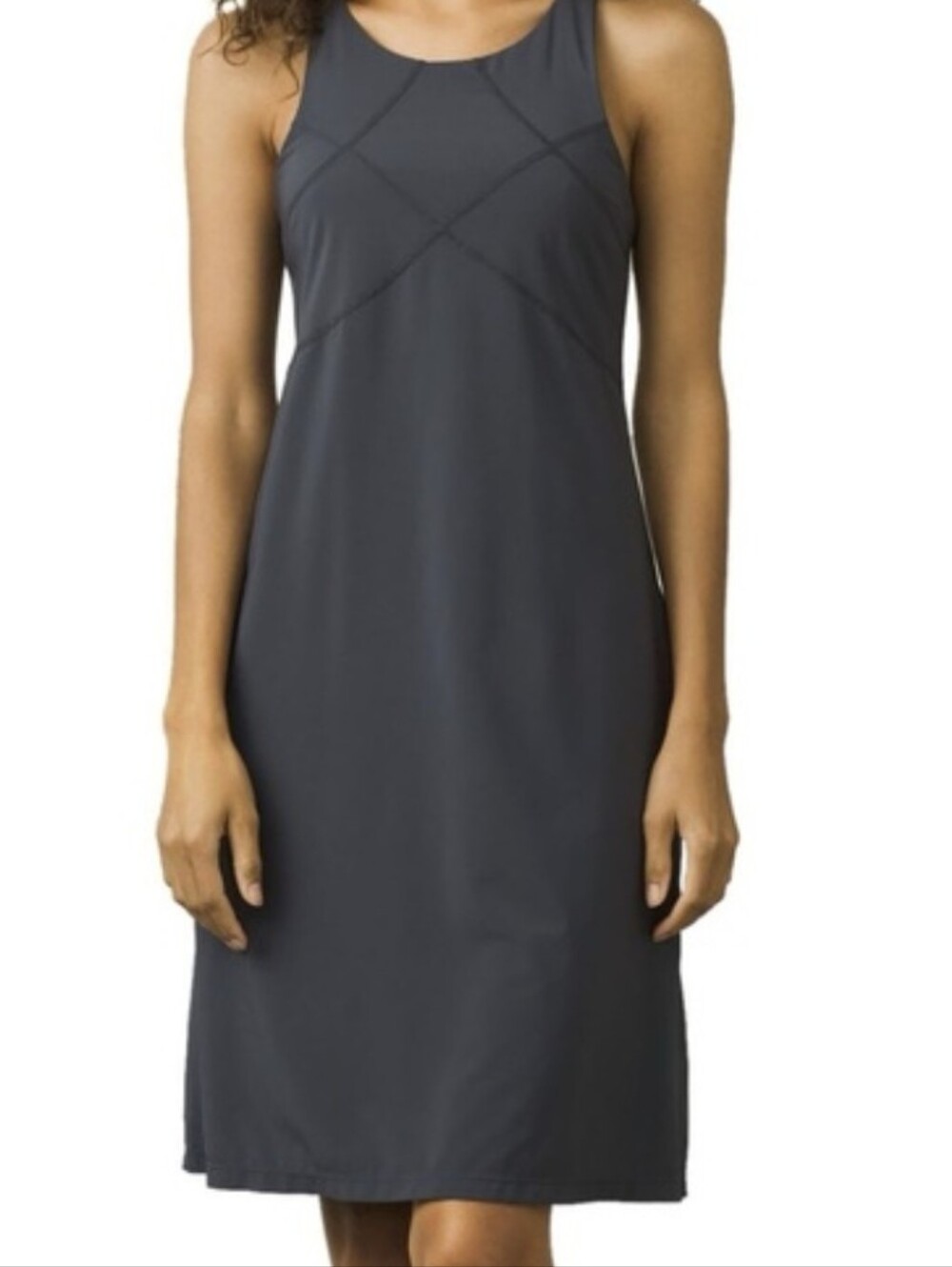 Prana Charcoal Grey Tank Slip Dress Barton Racerback Medium